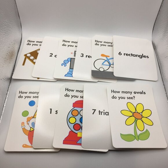 Set of 2 Learning Horizons Numbers Colors & Shapes in a Flash 50 Cards Visual - Picture 15 of 16